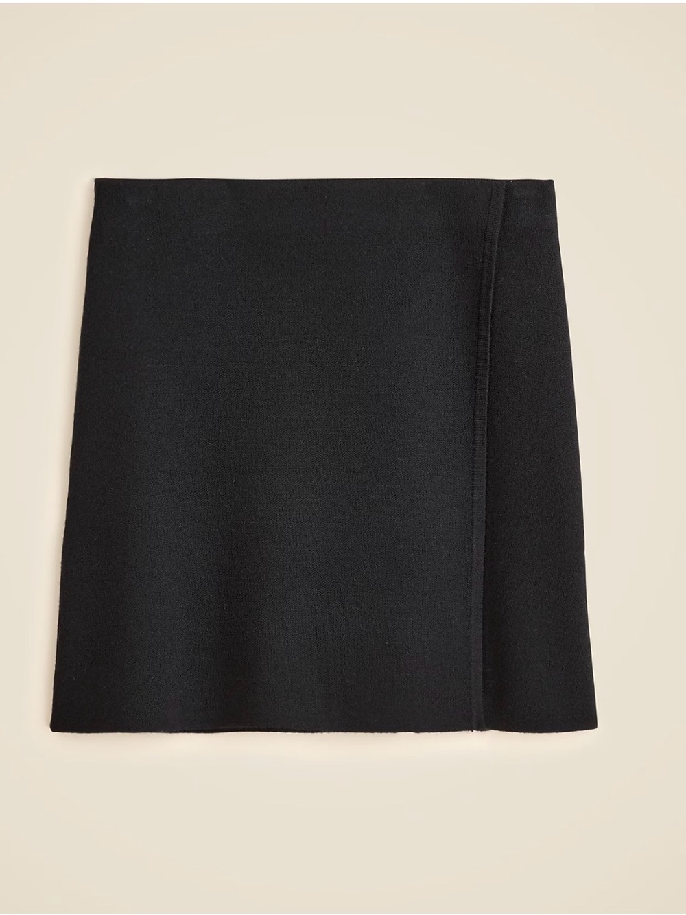 J.Crew Faux Wrap Mini Skirt L Merino Wool Blend NWT Chic